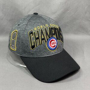 New Era Chicago Cubs MLB Stretch Fit Hat Gray 3930 World Series Champions Mens